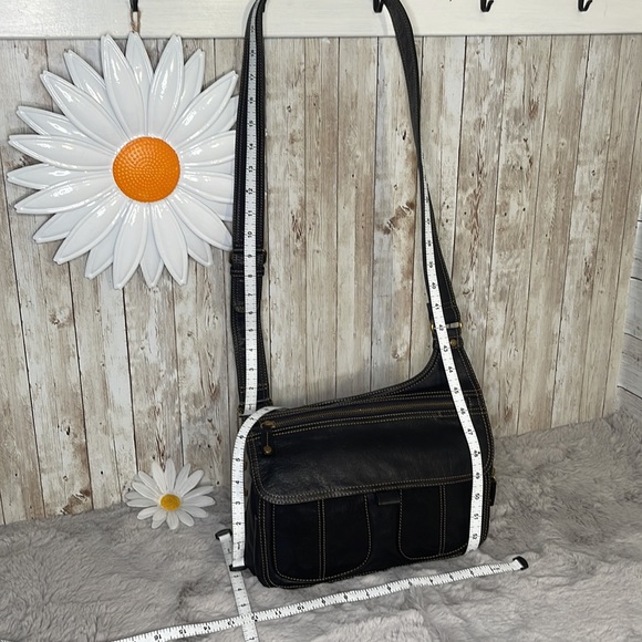 Fossil Black Leather Adjustable Crossbody, NWOT - Picture 11 of 13